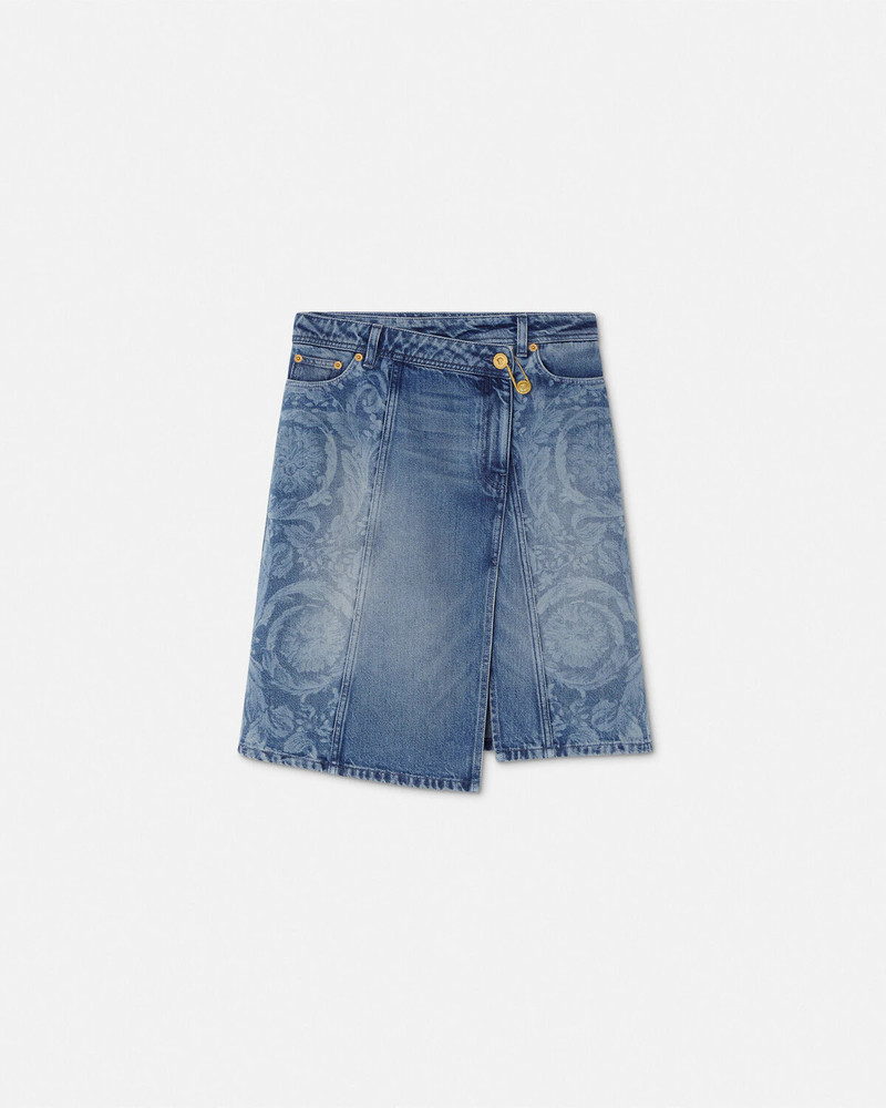 Barocco Denim Wrap Skirt 1