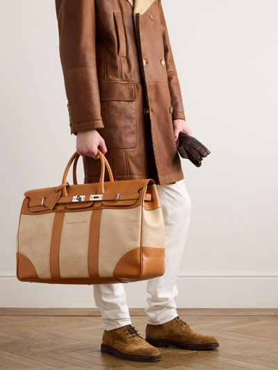 Brunello Cucinelli Panelled Full-Grain Leather Weekend Bag outlook