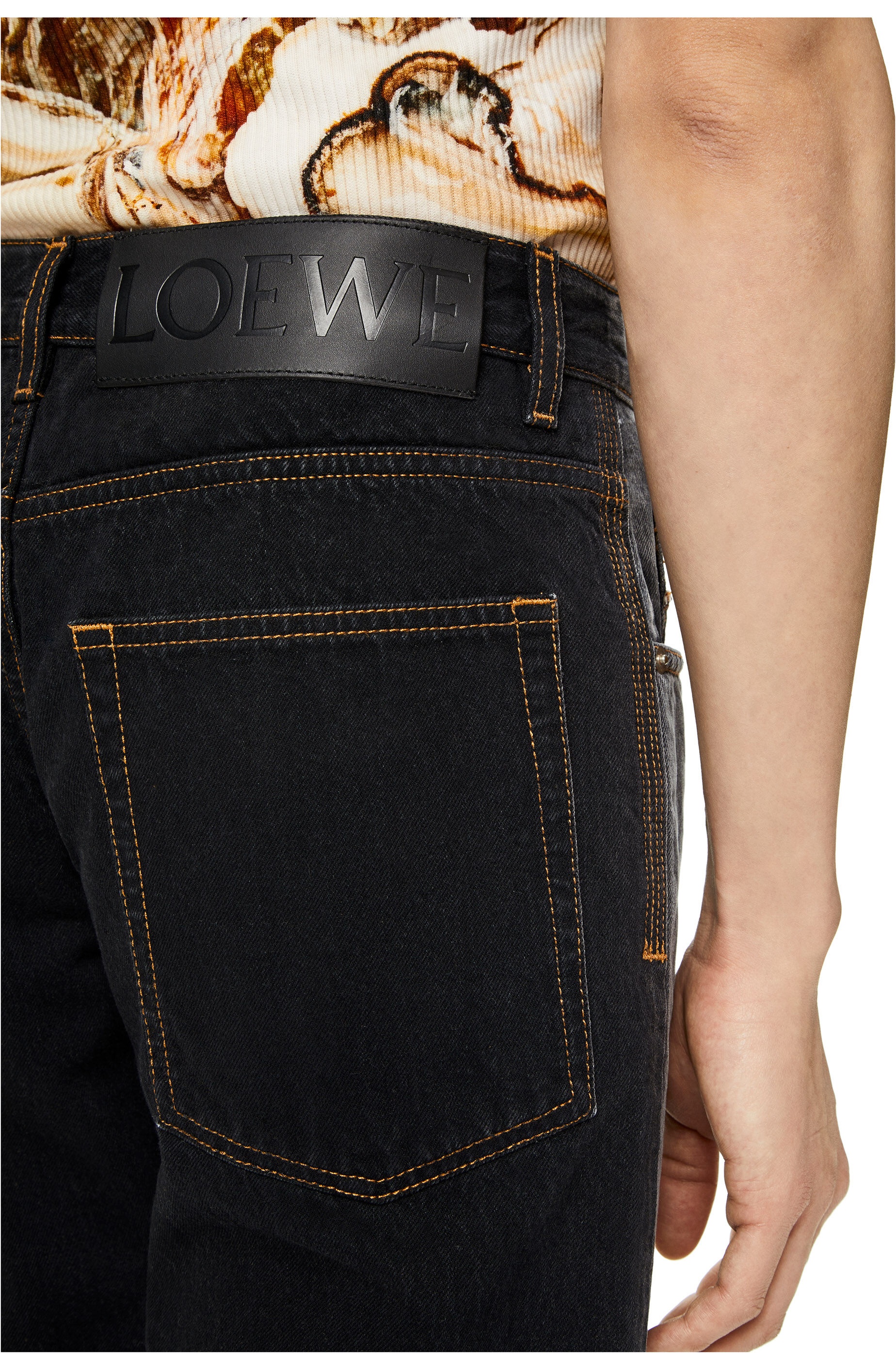 Trousers in faded denim - 5