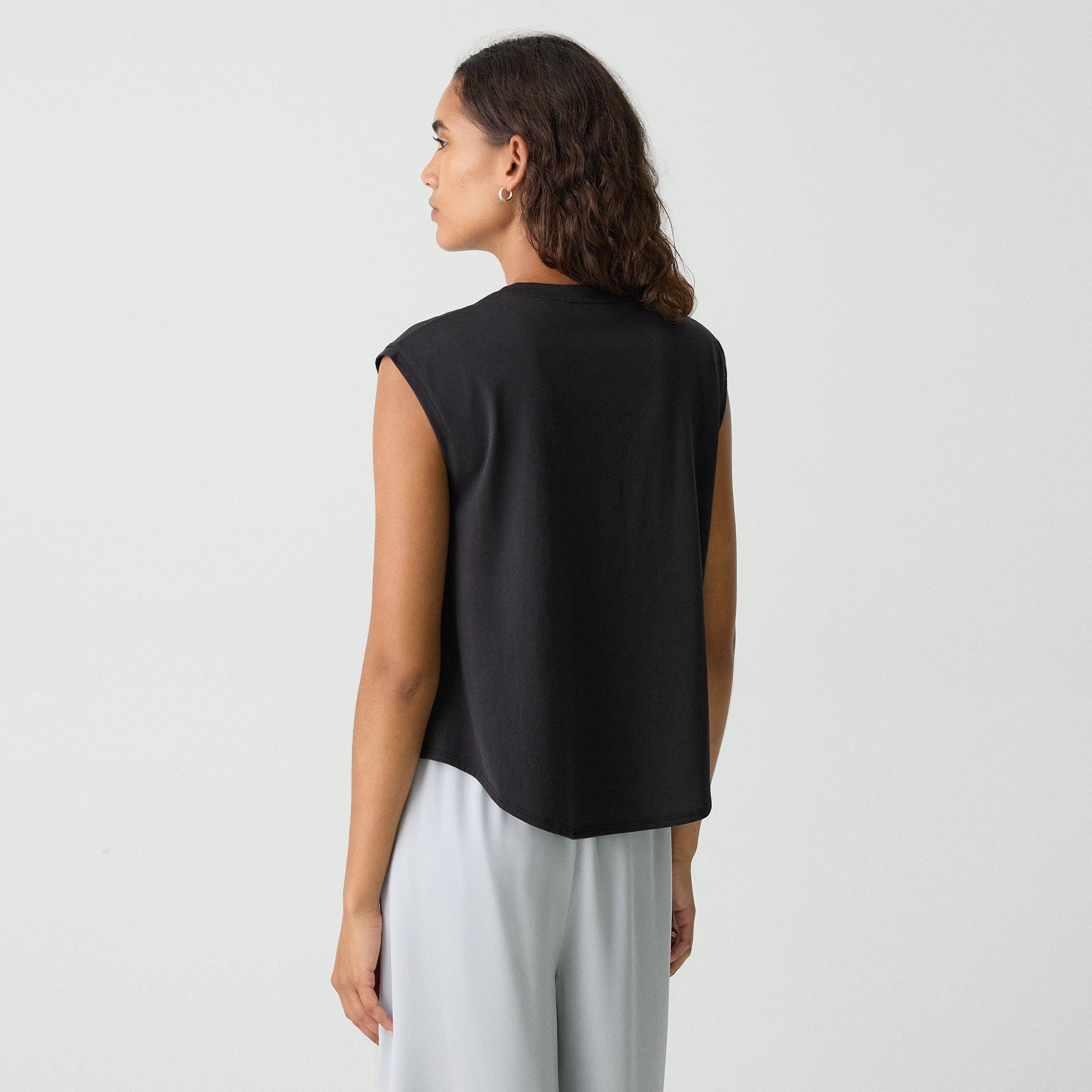Shirttail Tank Top in Cotton - 4