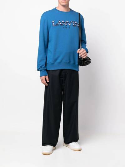 Lanvin logo-embroidered long-sleeve sweatshirt outlook