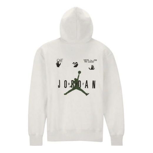 Air Jordan x Off-White MJ Hoodie 'White/Black/Forest Green' DM0059-054 - 2