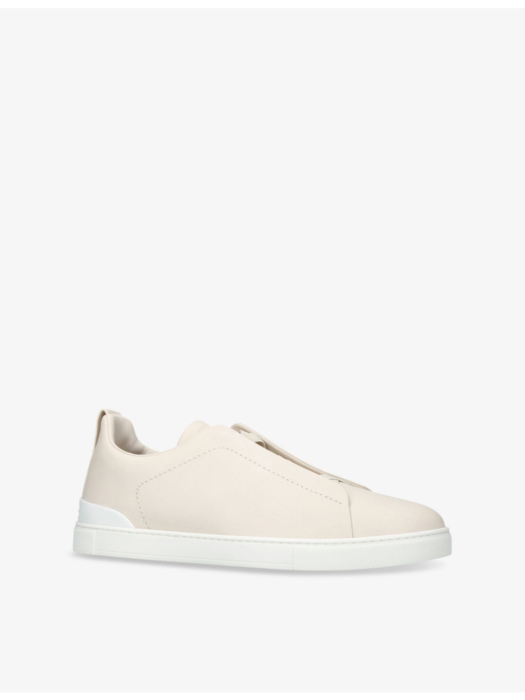 Triple Stitch Leather Low-Top Trainers - 3