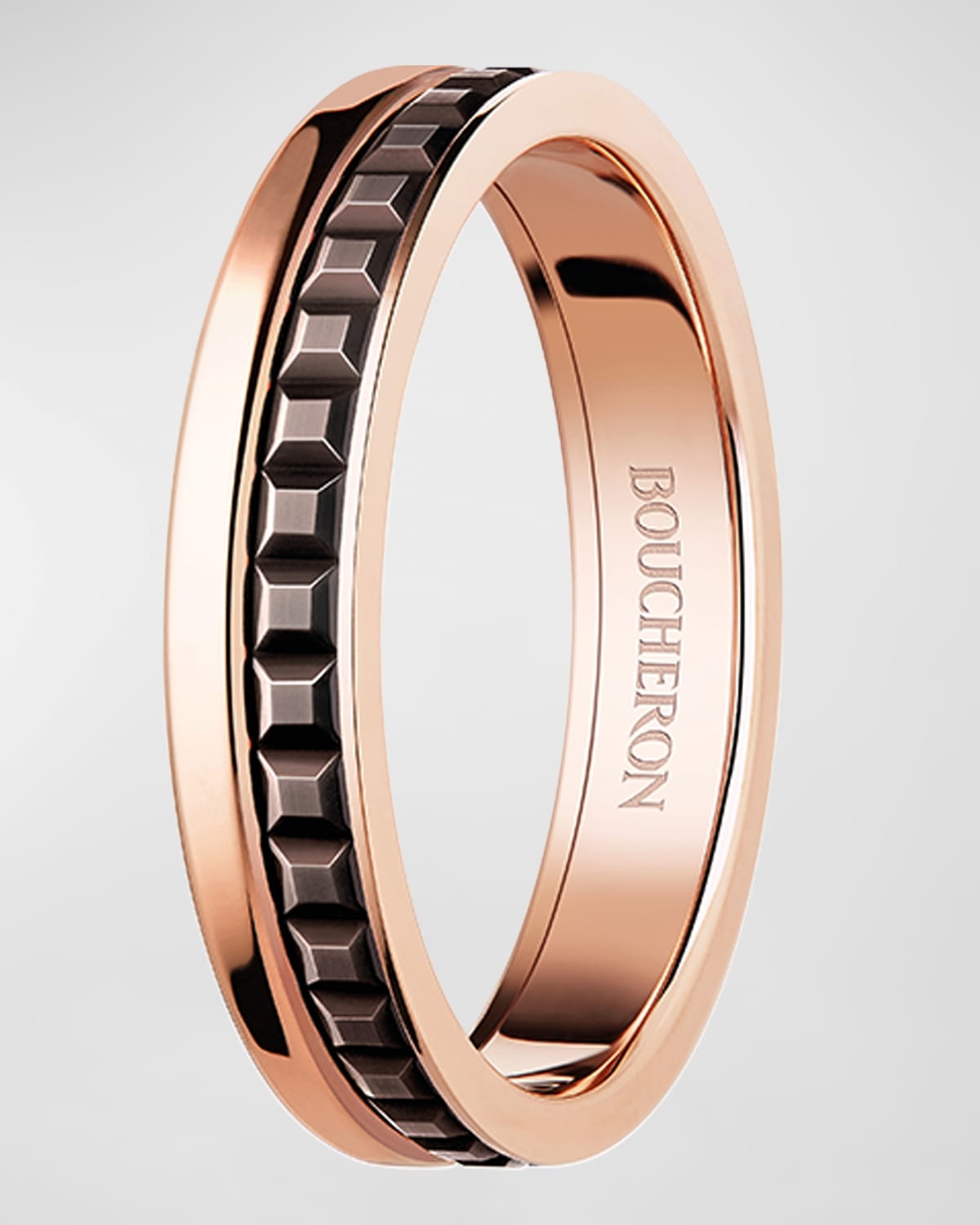 Quatre 18K Rose Gold & Brown PVD Band Ring - 3