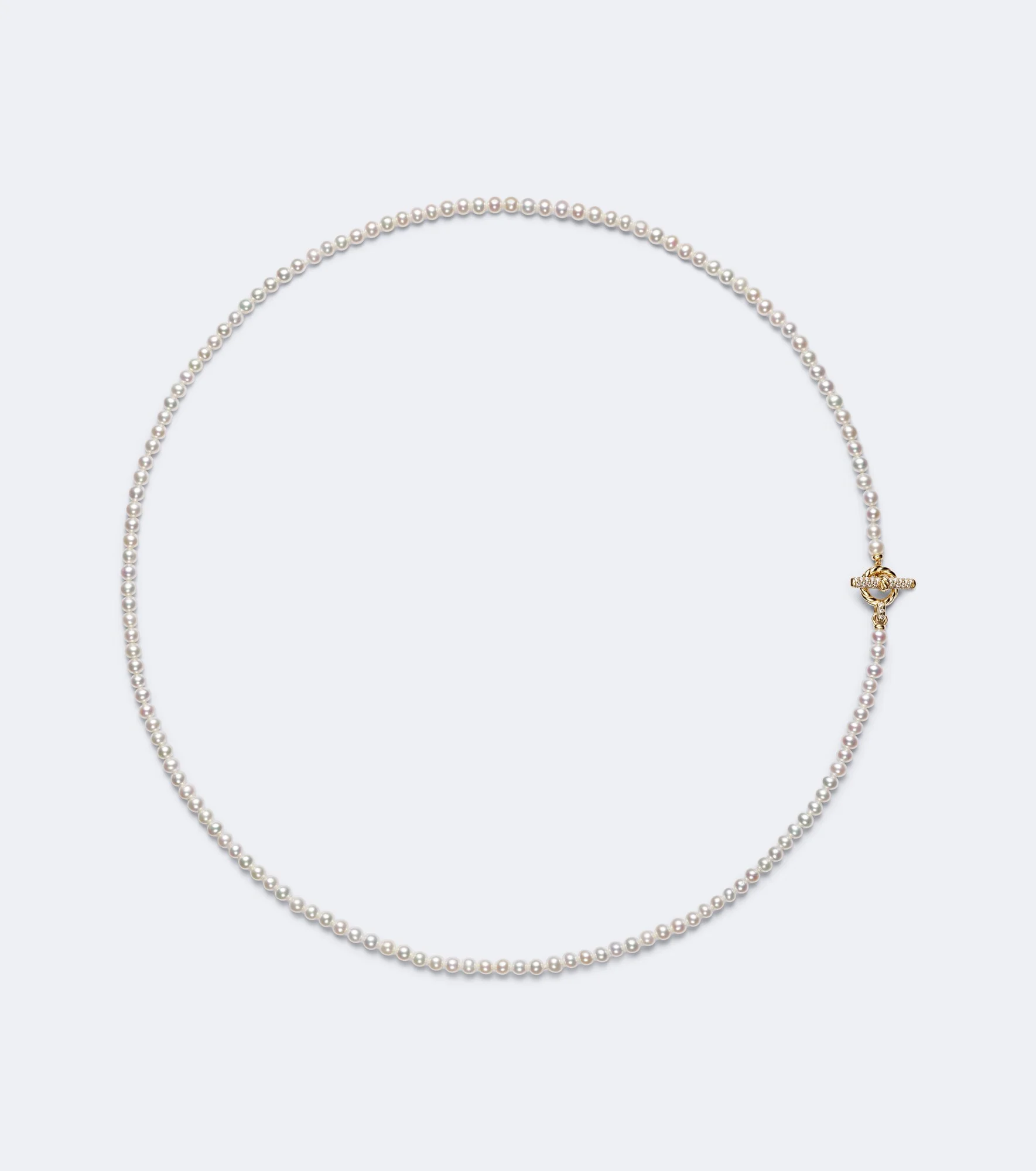 Pearl Classics Petite 18kt gold necklace with freshwater pearls and diamonds - 1