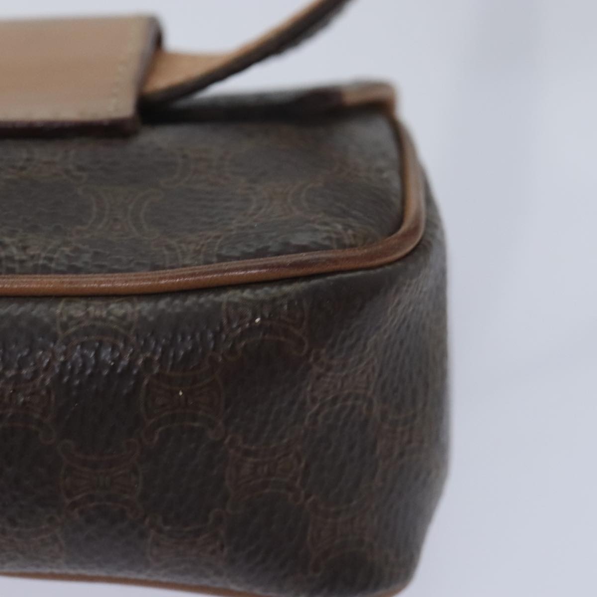 CELINE Macadam Canvas Waist Bag Pvc Leather Brown Gold - 14