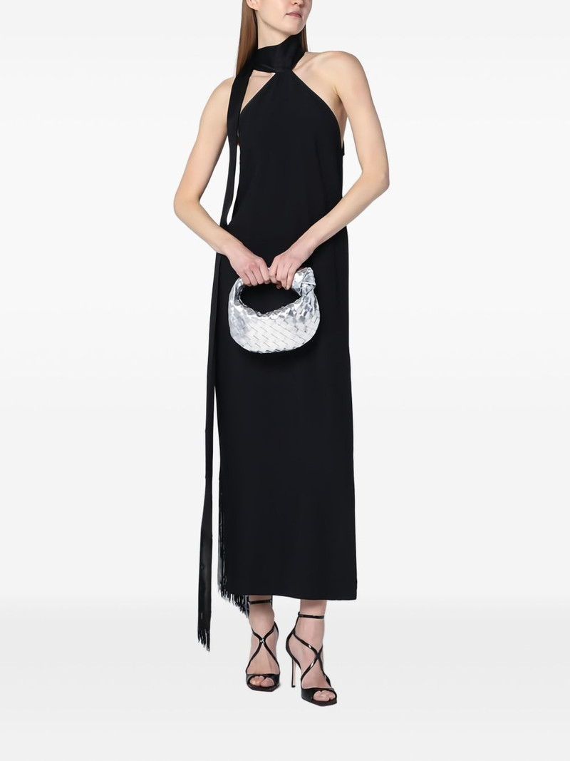 Taller Marmo halter-neck fringe maxi dress outlook