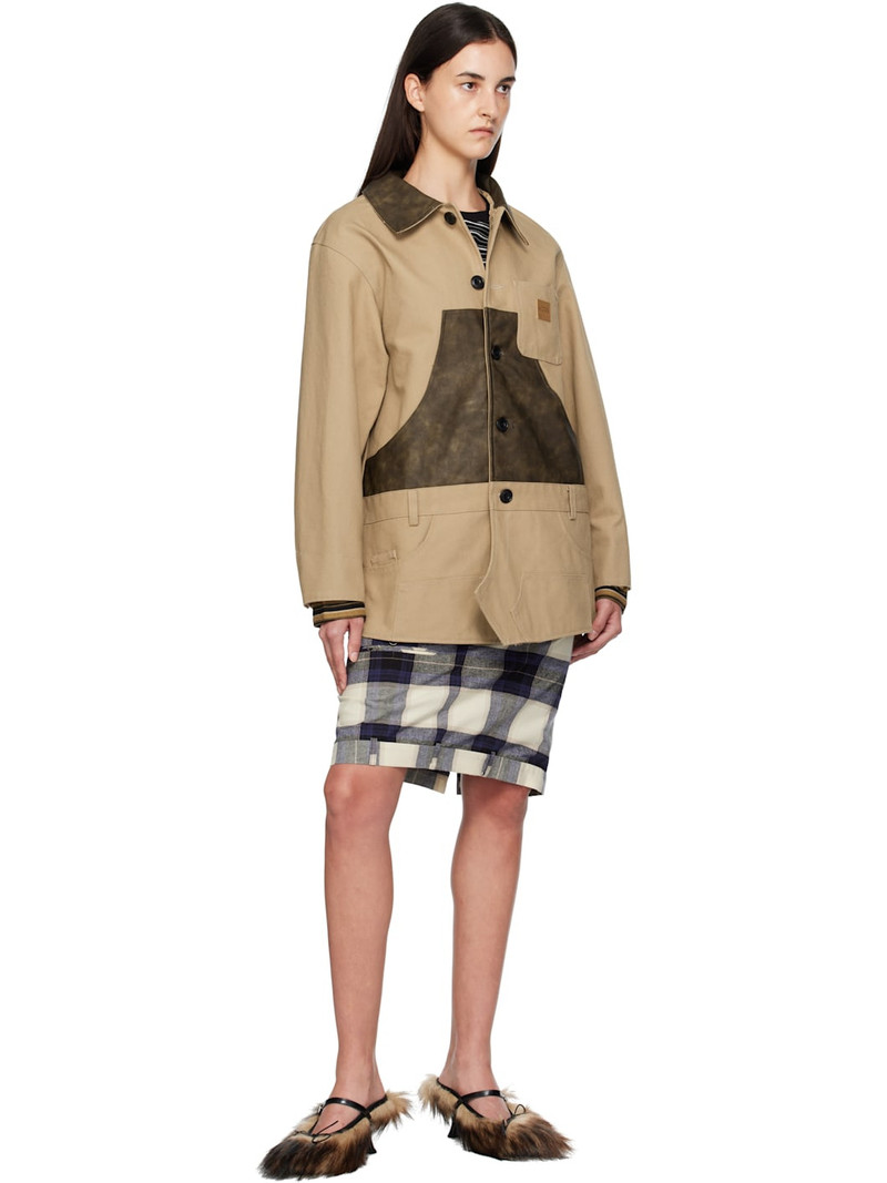 Andersson Bell Beige Carpenter Shorts Inserted Coat outlook