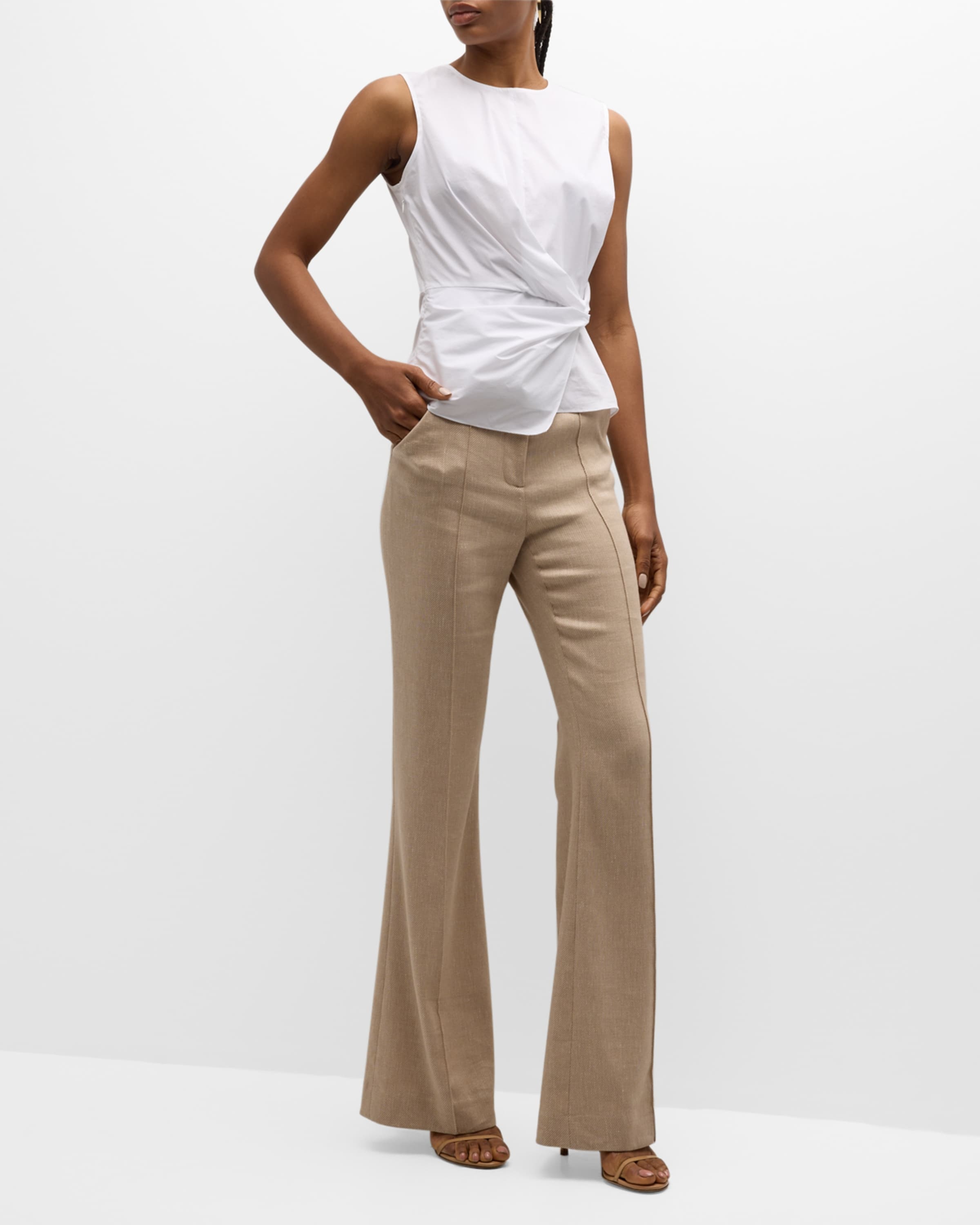 Komi Pintuck Flare Pants - 4