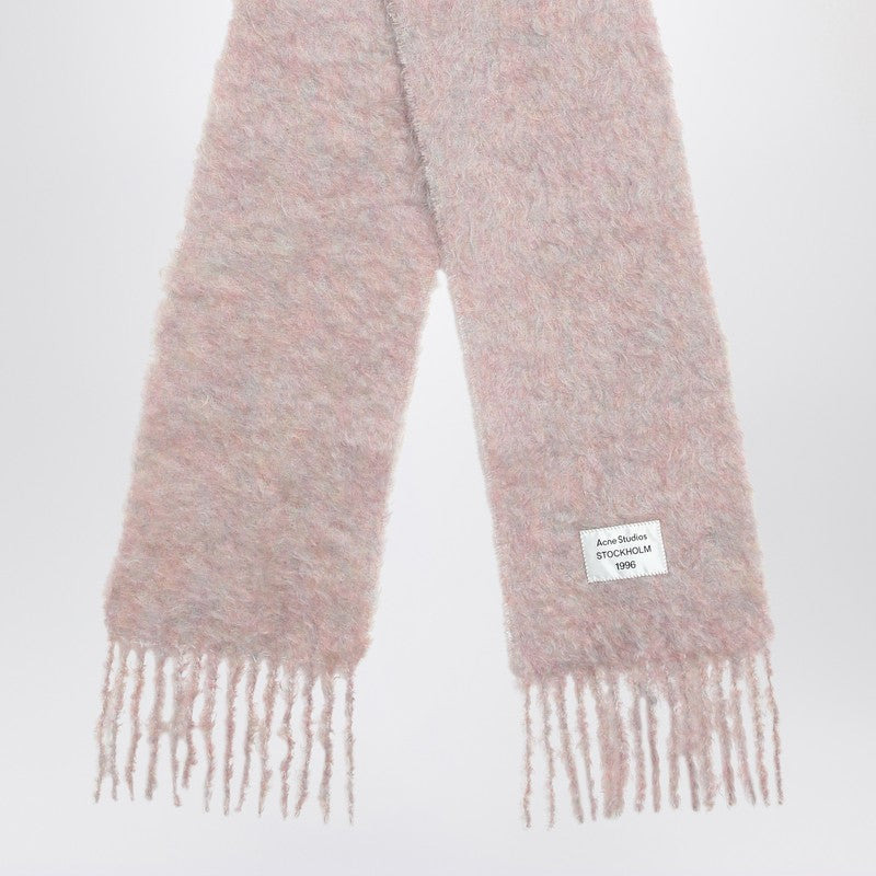 Acne Studios Pink Wool Scarf With Logo Men - 2