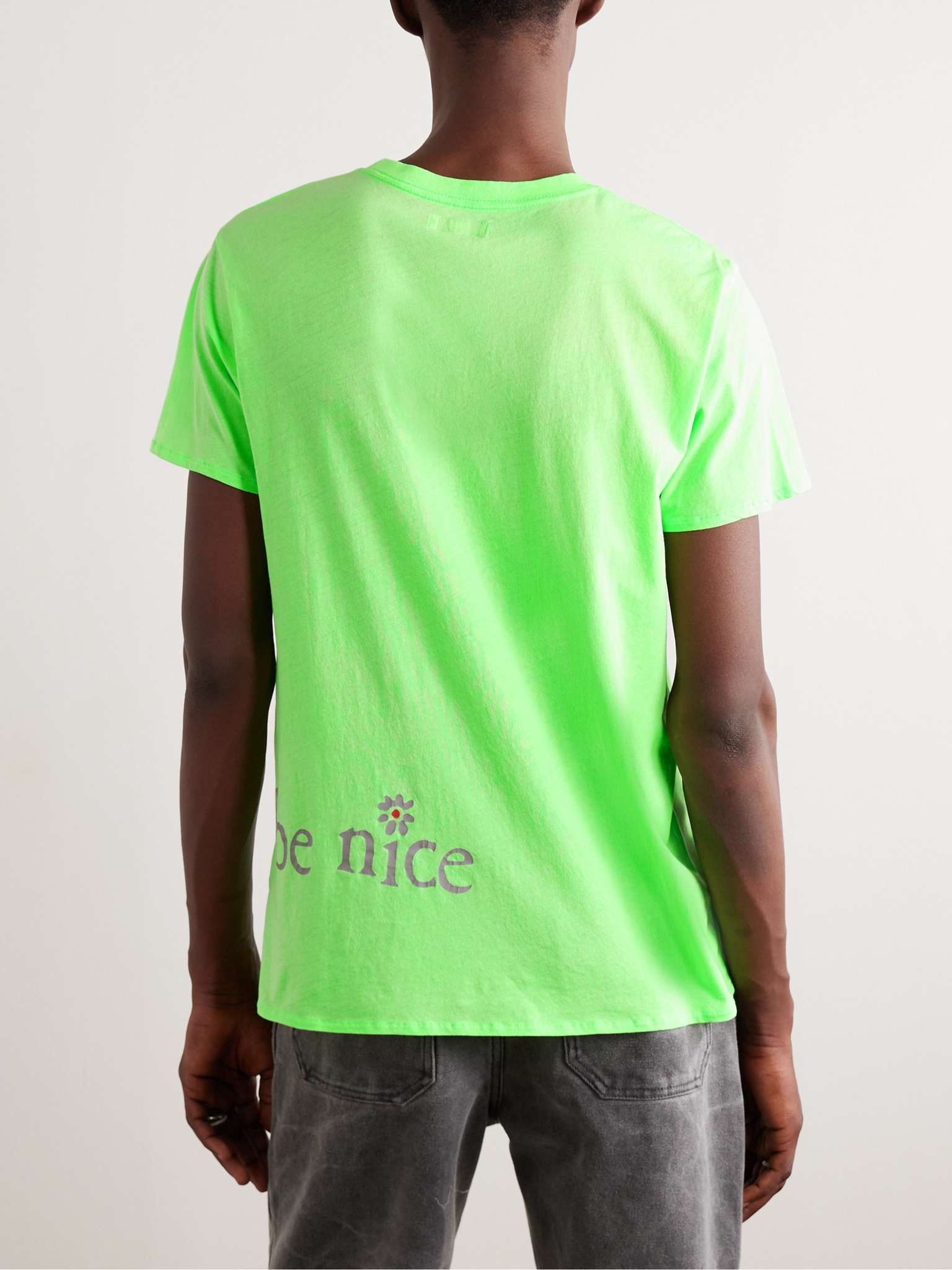 ERL Printed cotton jersey Ｔシャツ ERL Printed Cotton-Jersey T-Shirt | REVERSIBLE