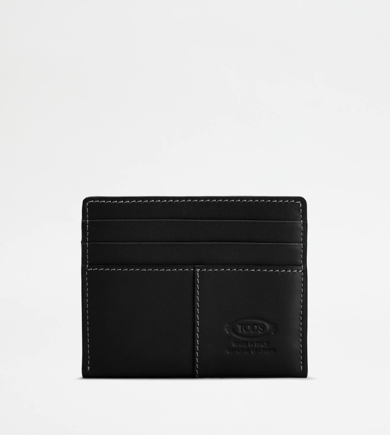 Tod's CREDIT CARD HOLDER IN LEATHER - BLACK outlook