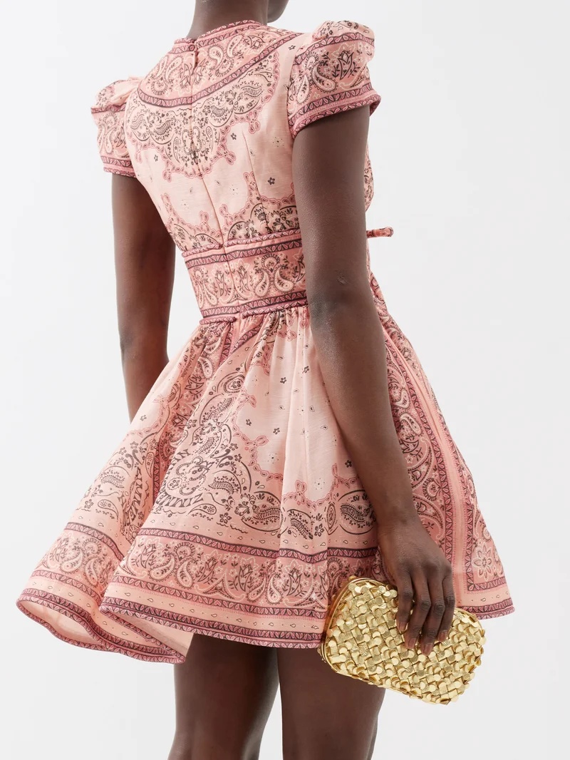 Zimmermann Matchmaker paisley-print linen-blend mini dress