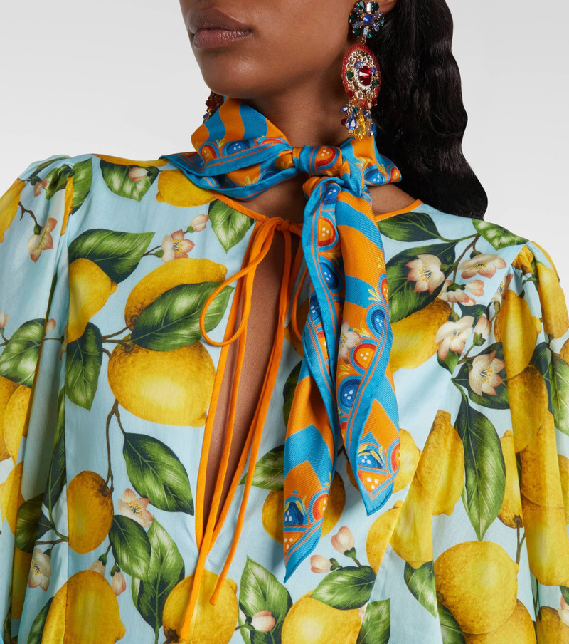 Dolce & Gabbana Printed silk twill scarf outlook