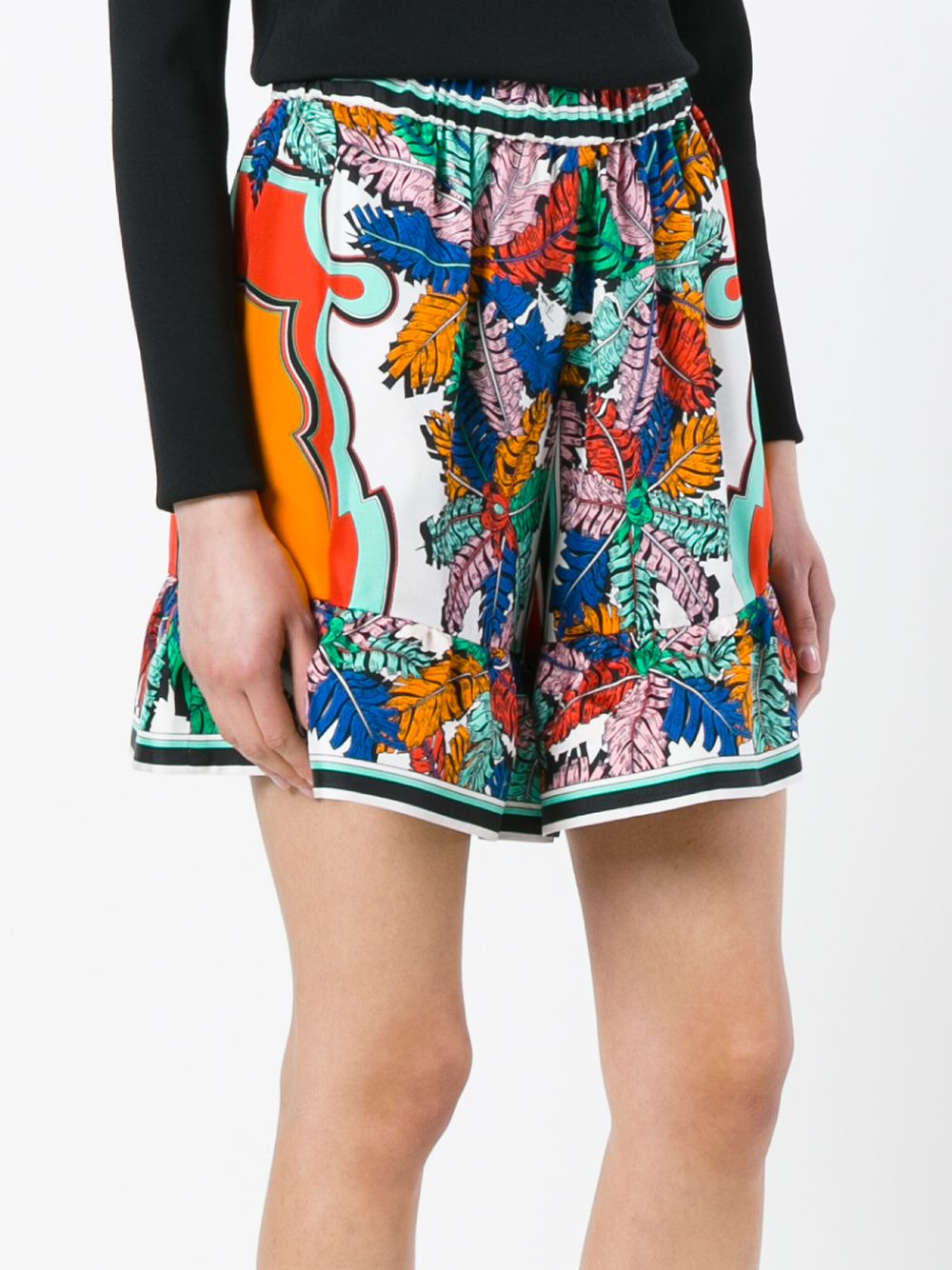 elasticated waistband printed shorts - 3