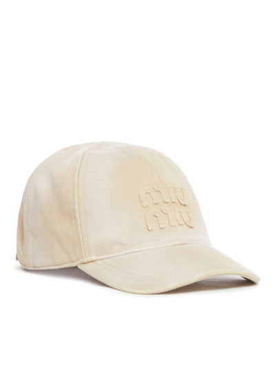 Miu Miu COTTON BASEBALL HAT outlook