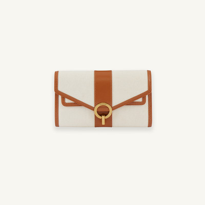 Sandro Yza Pocket bag in leather and canvas outlook