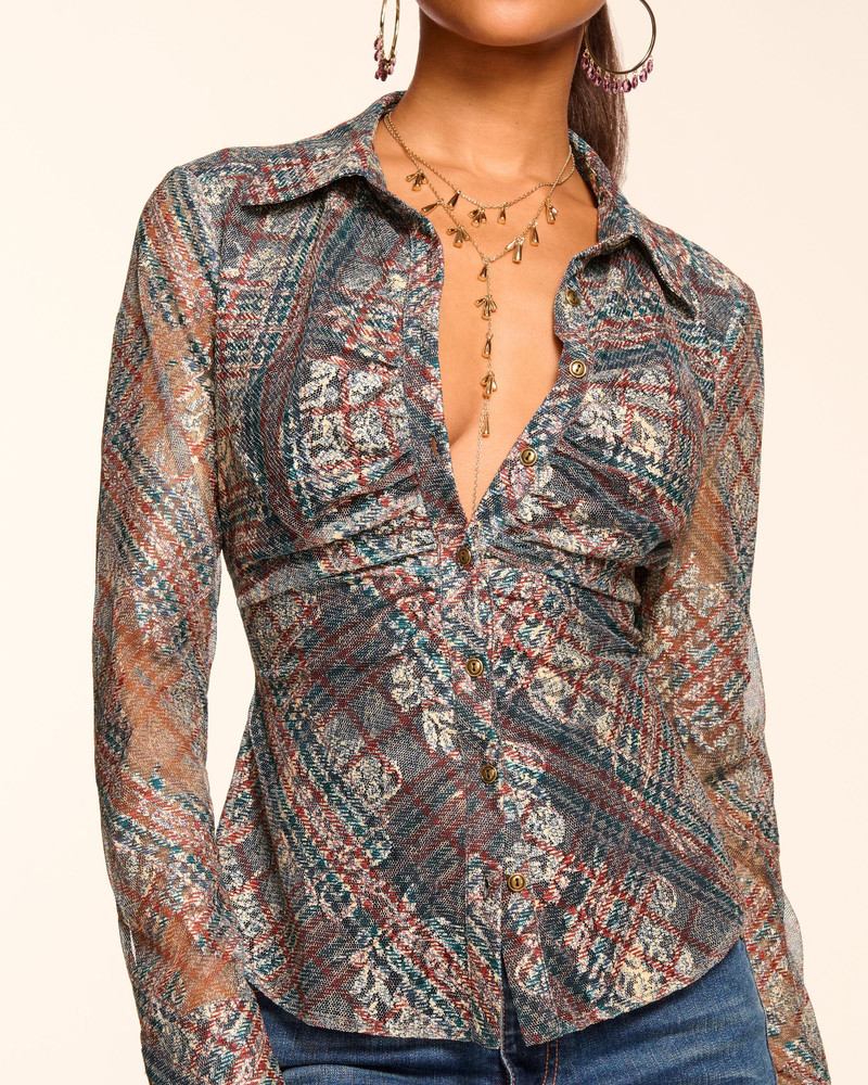 RAMY BROOK Hamilton Mesh Long Sleeve Top outlook