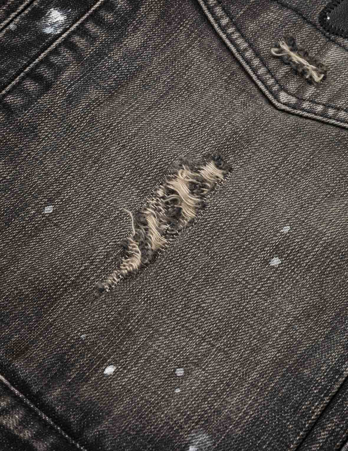 Leather Seagull Appliqué Relax Fit Denim Jacket - 8