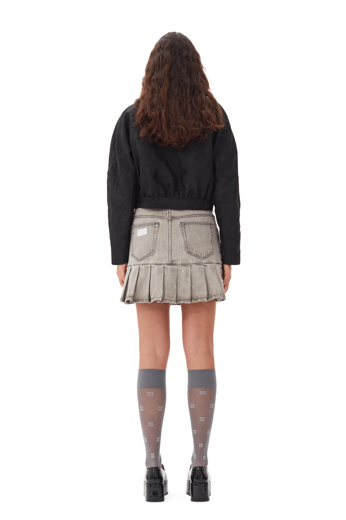 BLACK TEXTURED CLOQUE SHORT JACKET - 6