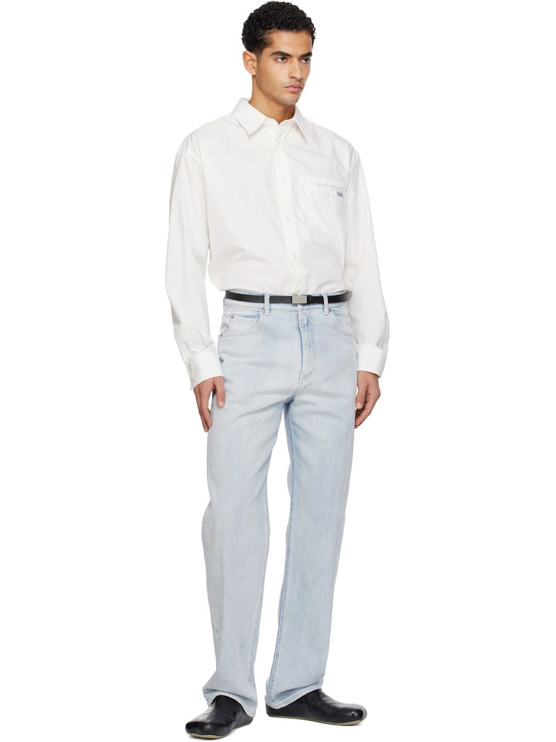 MM6 Maison Margiela Black Numeric Leather Belt outlook