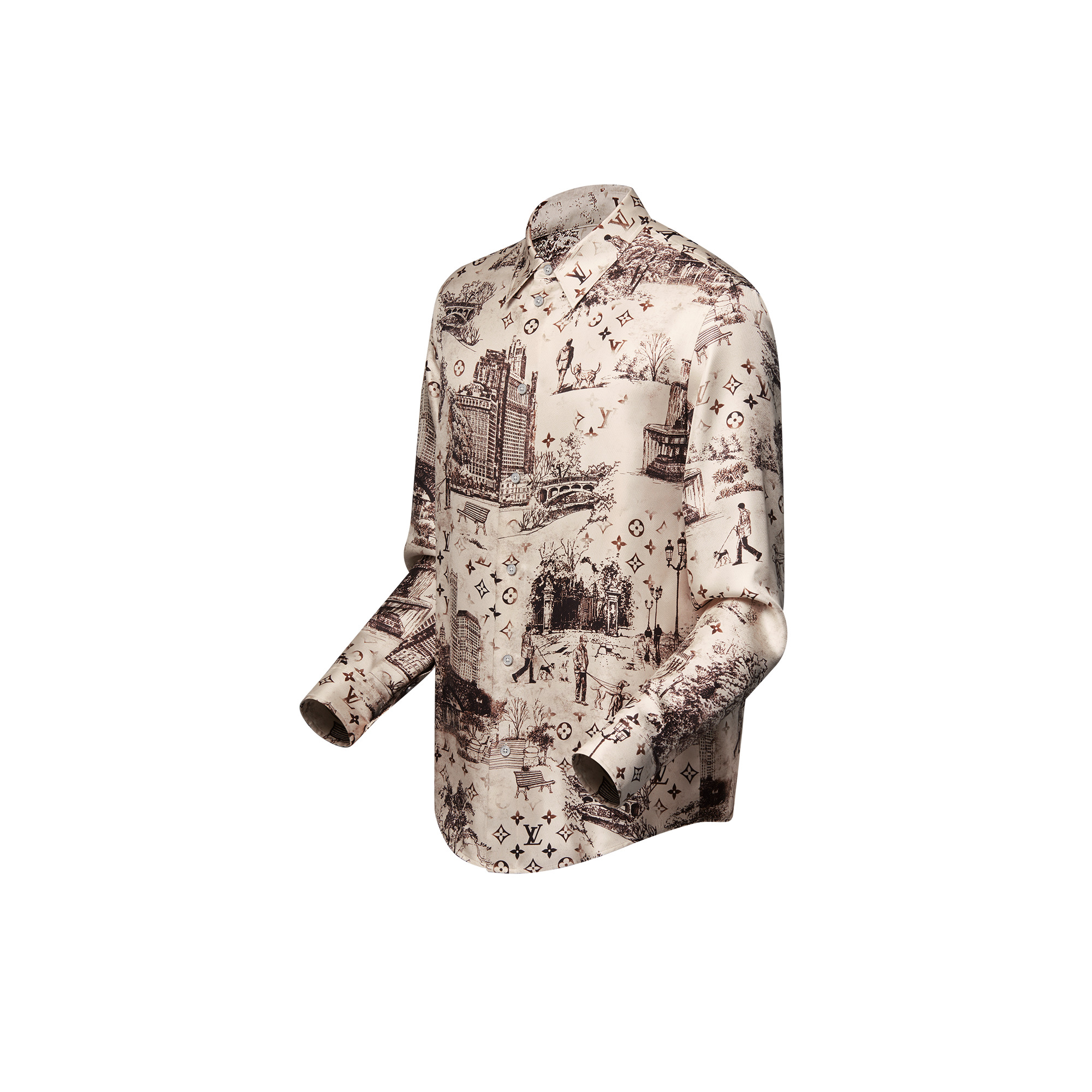 Long-Sleeved Silk Shirt - 2