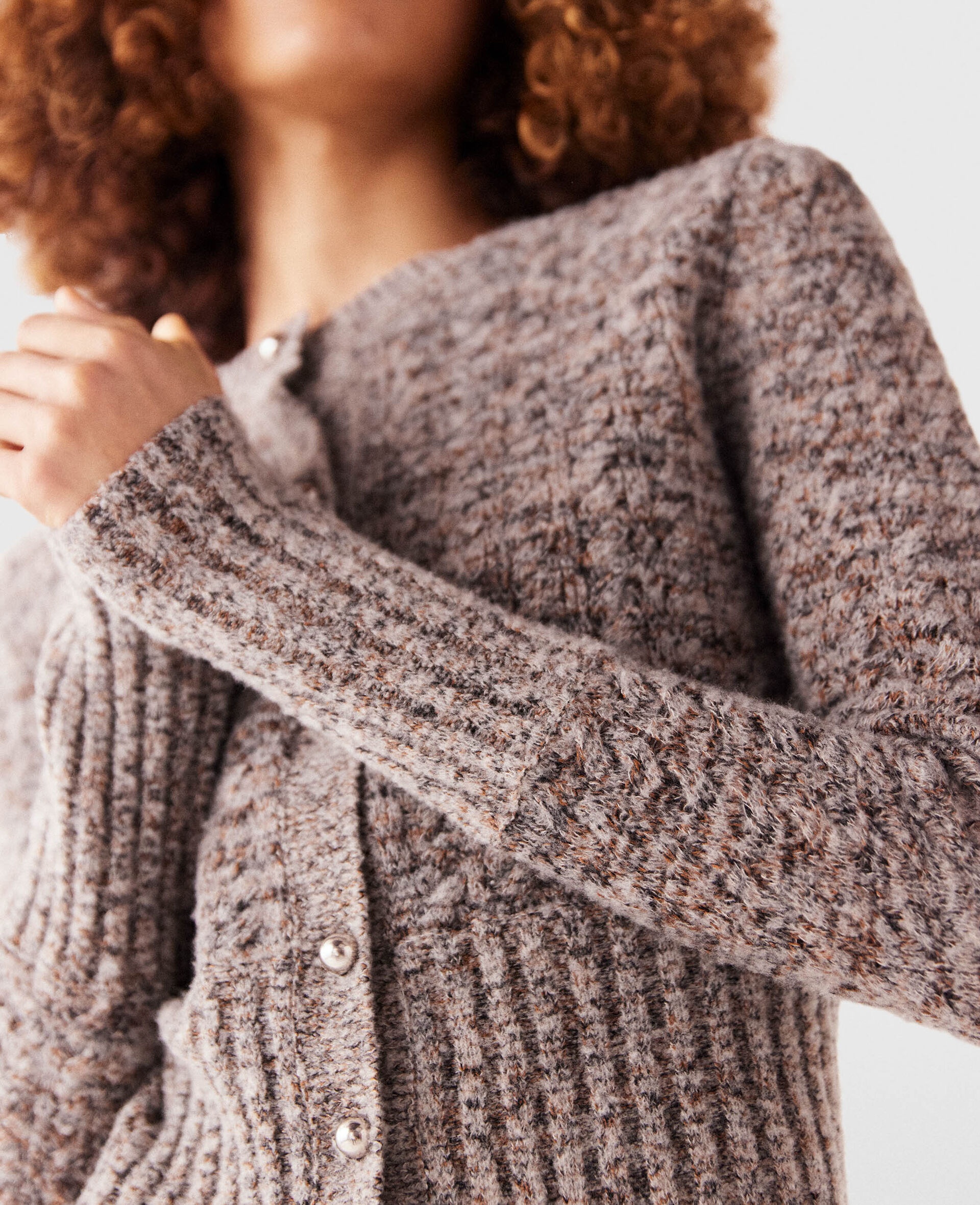Ribbed Chunky Knit Cardigan - 2