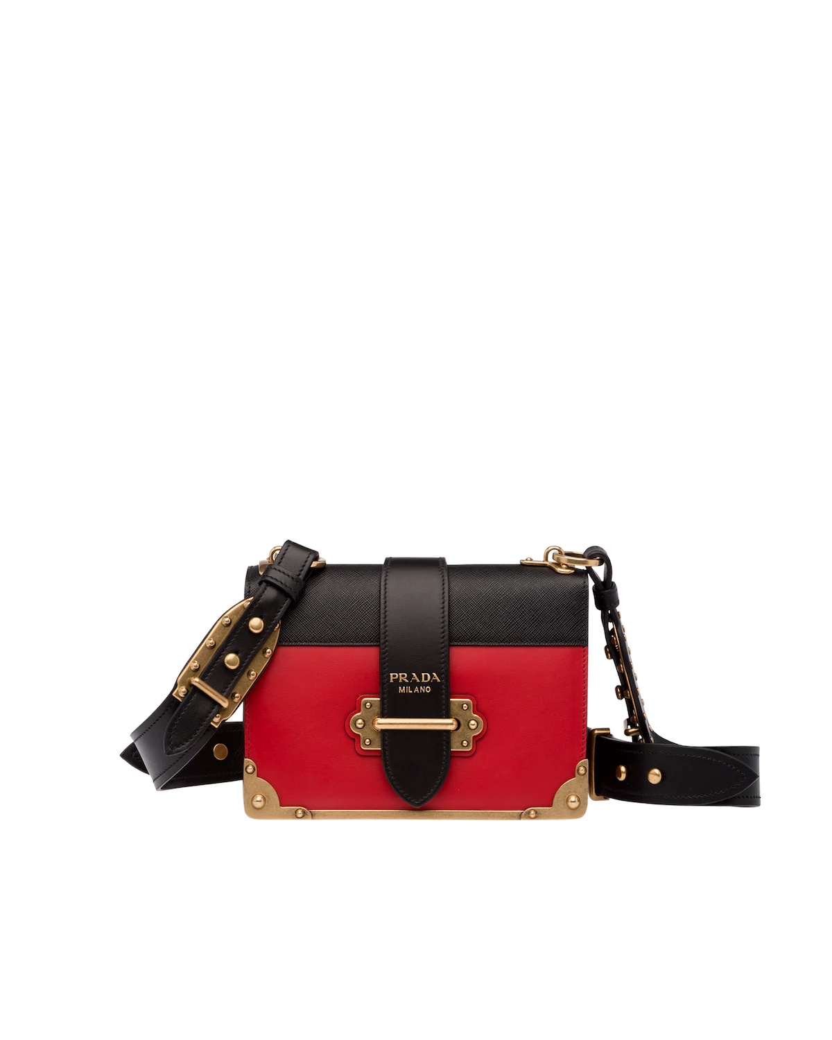 Leather Prada Cahier Bag - 1