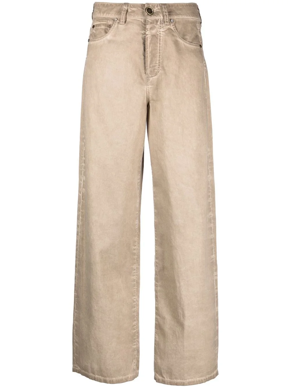 high-waisted straight-leg jeans - 1