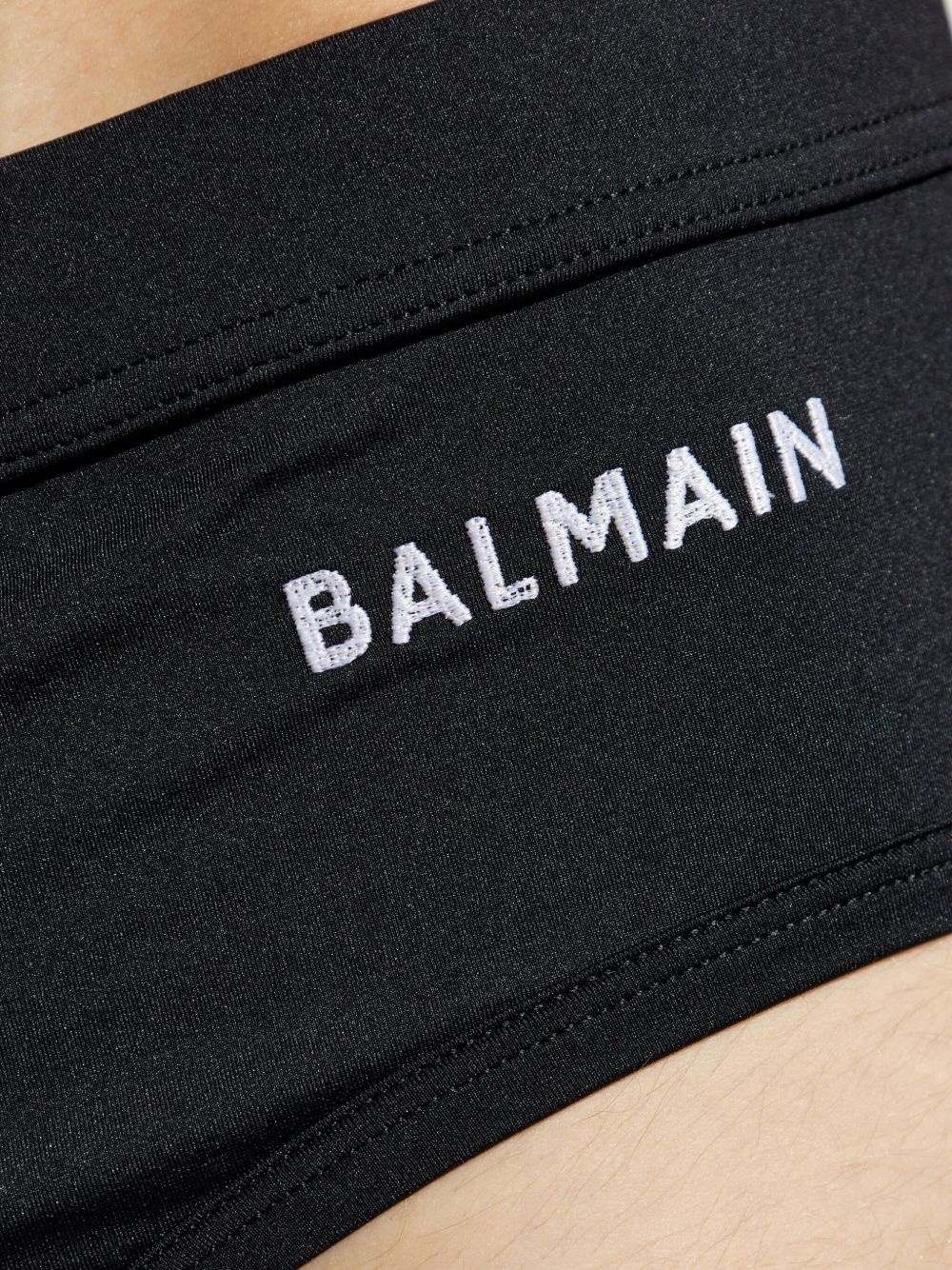 logo-embroidered swim briefs - 4