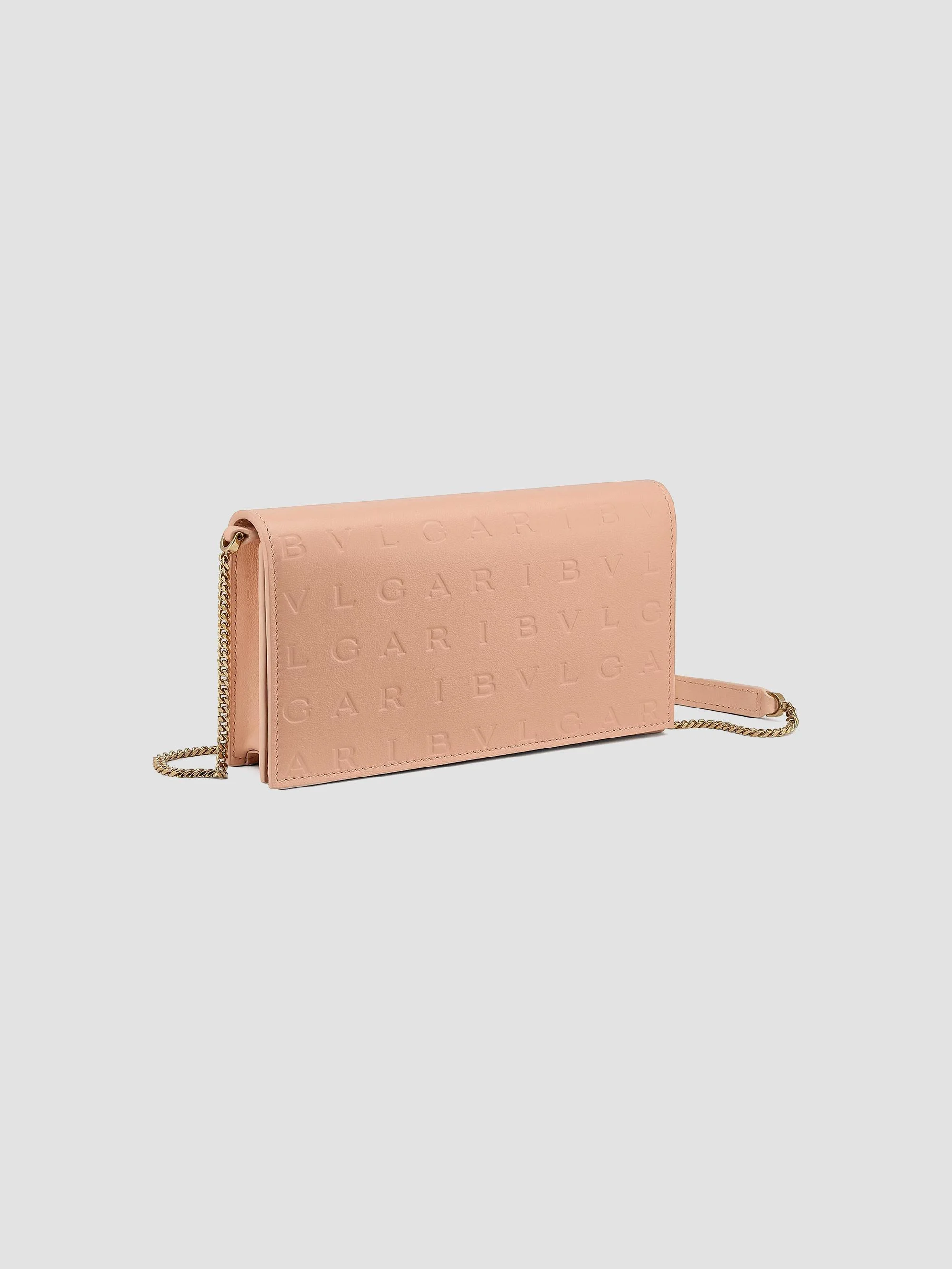 Women's Logo Infinitum Leather Chain Wallet - Pink - 1