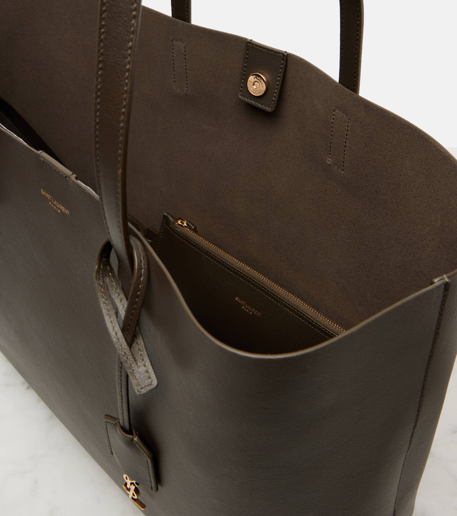 Shopping Large leather tote bag - 3