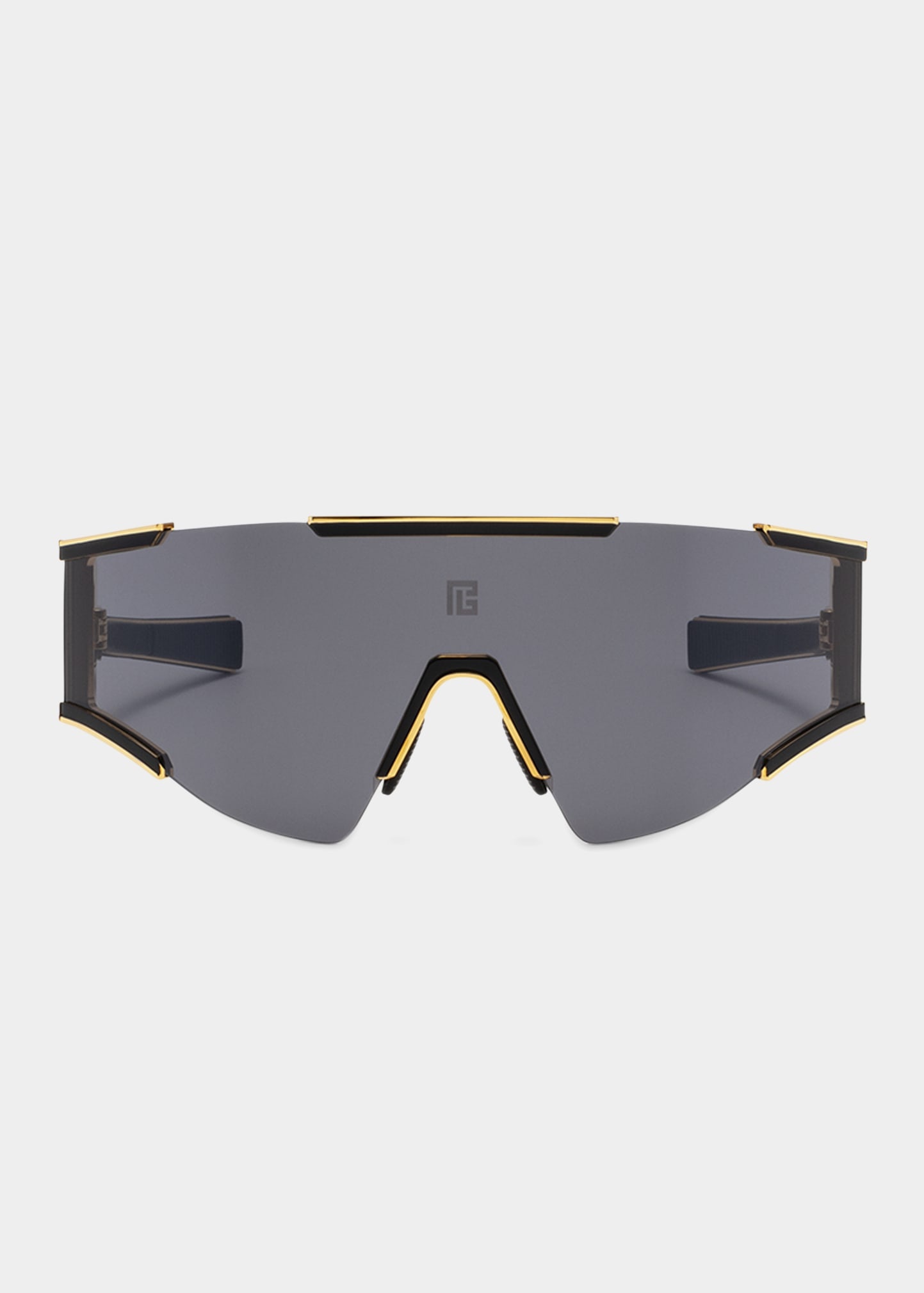 Logo Acetate & Titanium Shield Sunglasses - 2