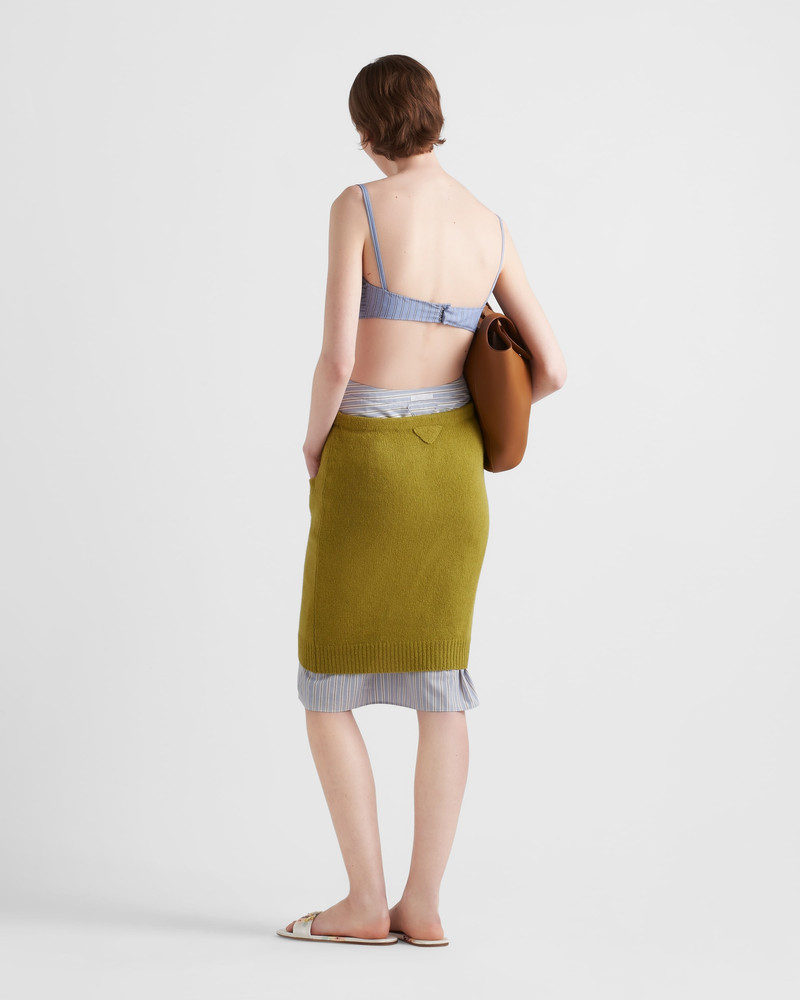 Striped poplin skirt 5