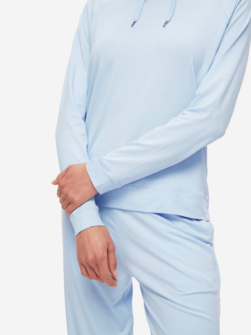 Women's Pullover Hoodie Basel Micro Modal Stretch Sky - 7