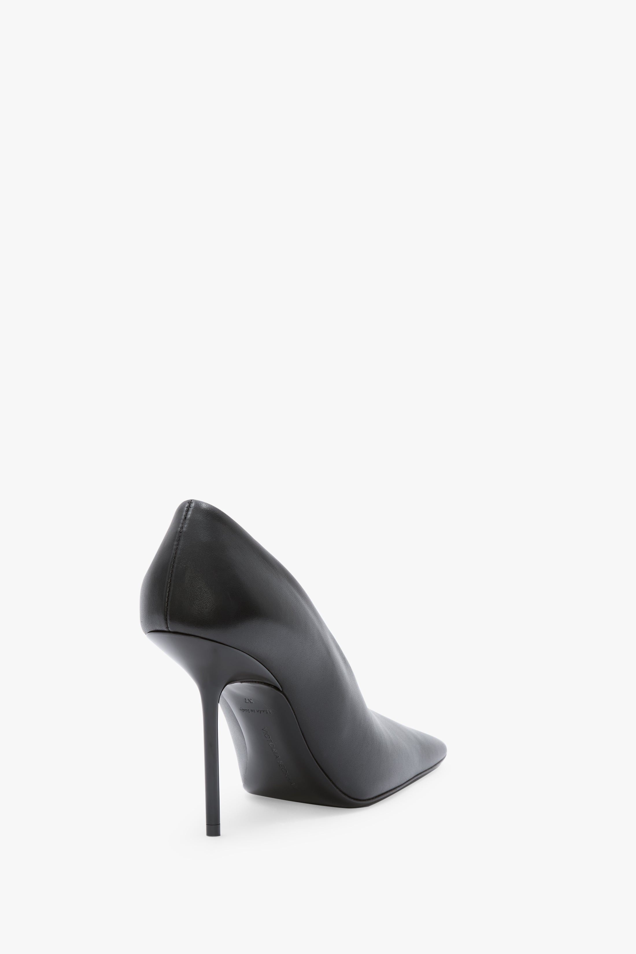 Olivia Stiletto Pump In Black Smooth Leather - 3