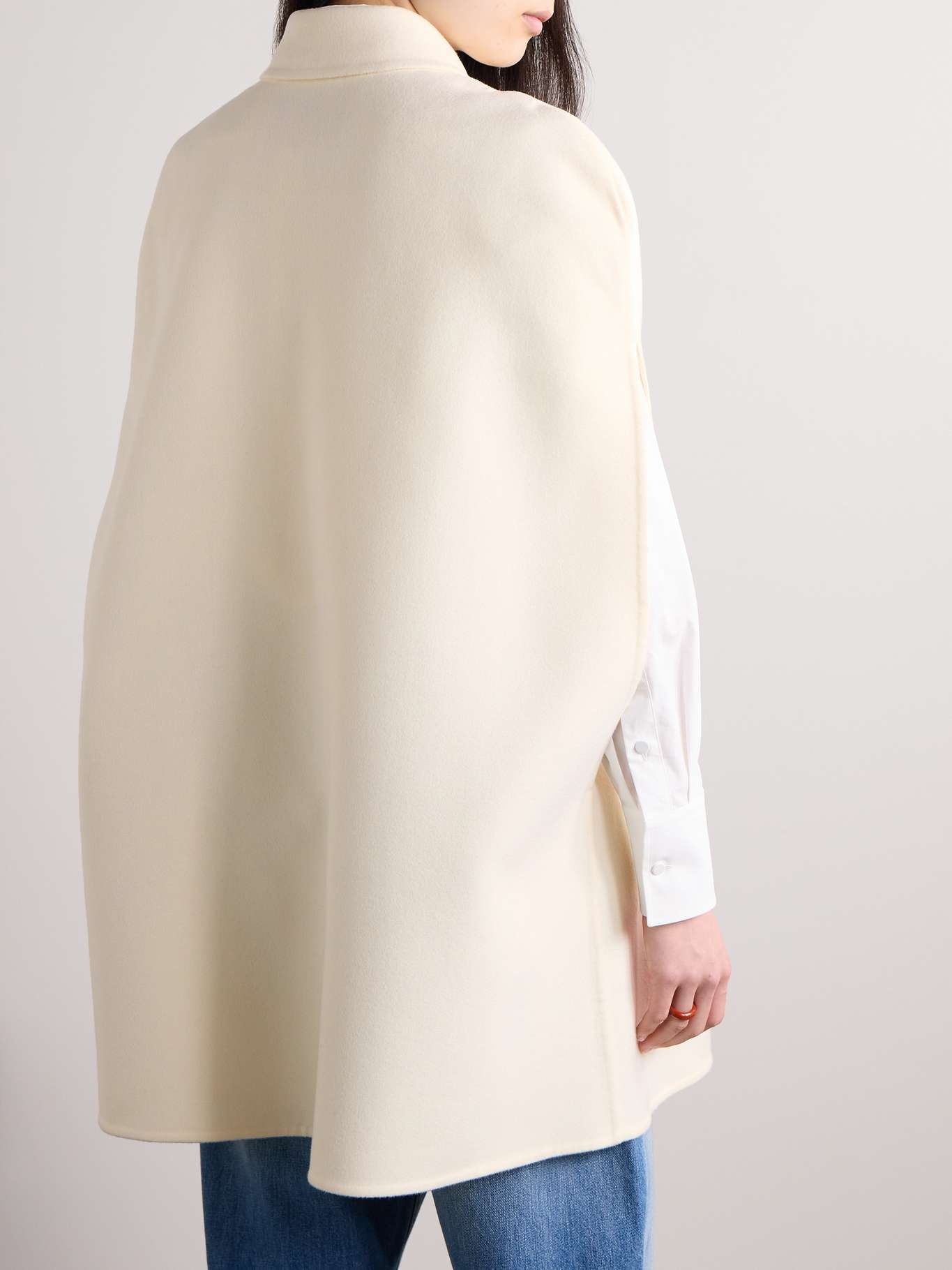 Embellished wool and cashmere-blend cape - 3