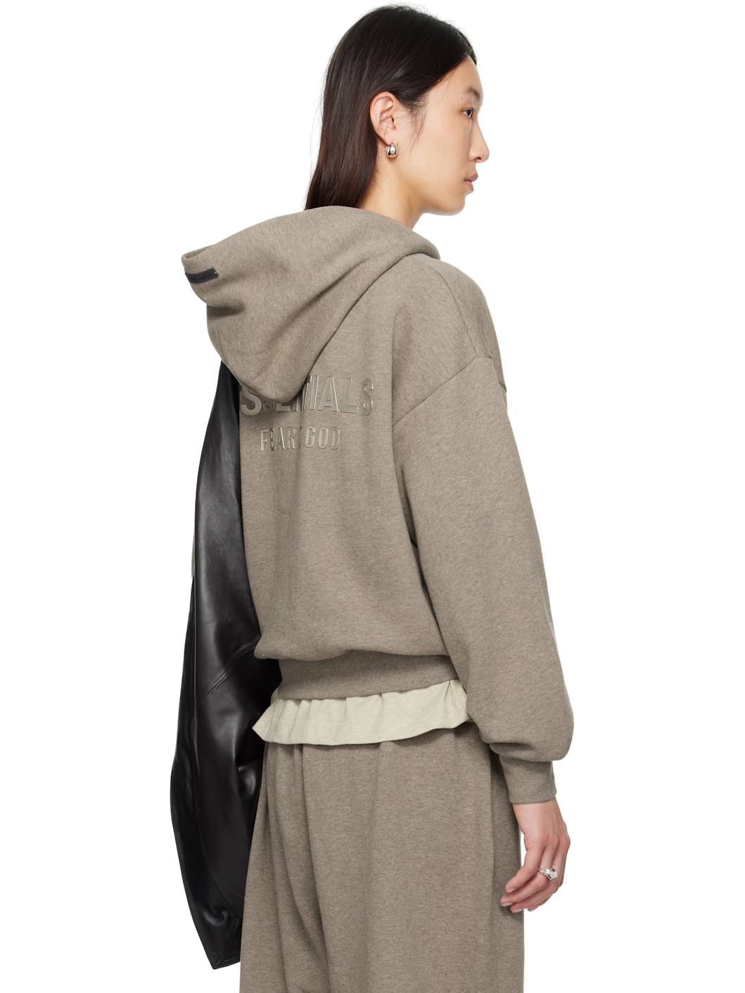 Brown Classic Fit Hoodie - 3