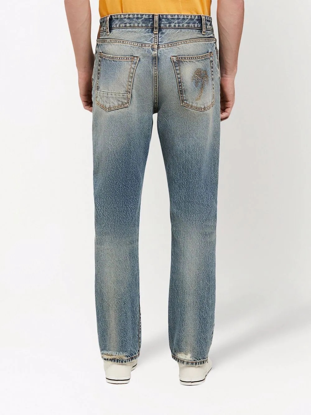 mid-rise straight-leg jeans - 4