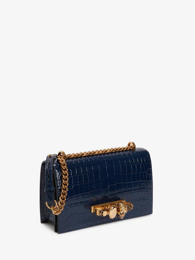 Jewelled Satchel in Navy - 2