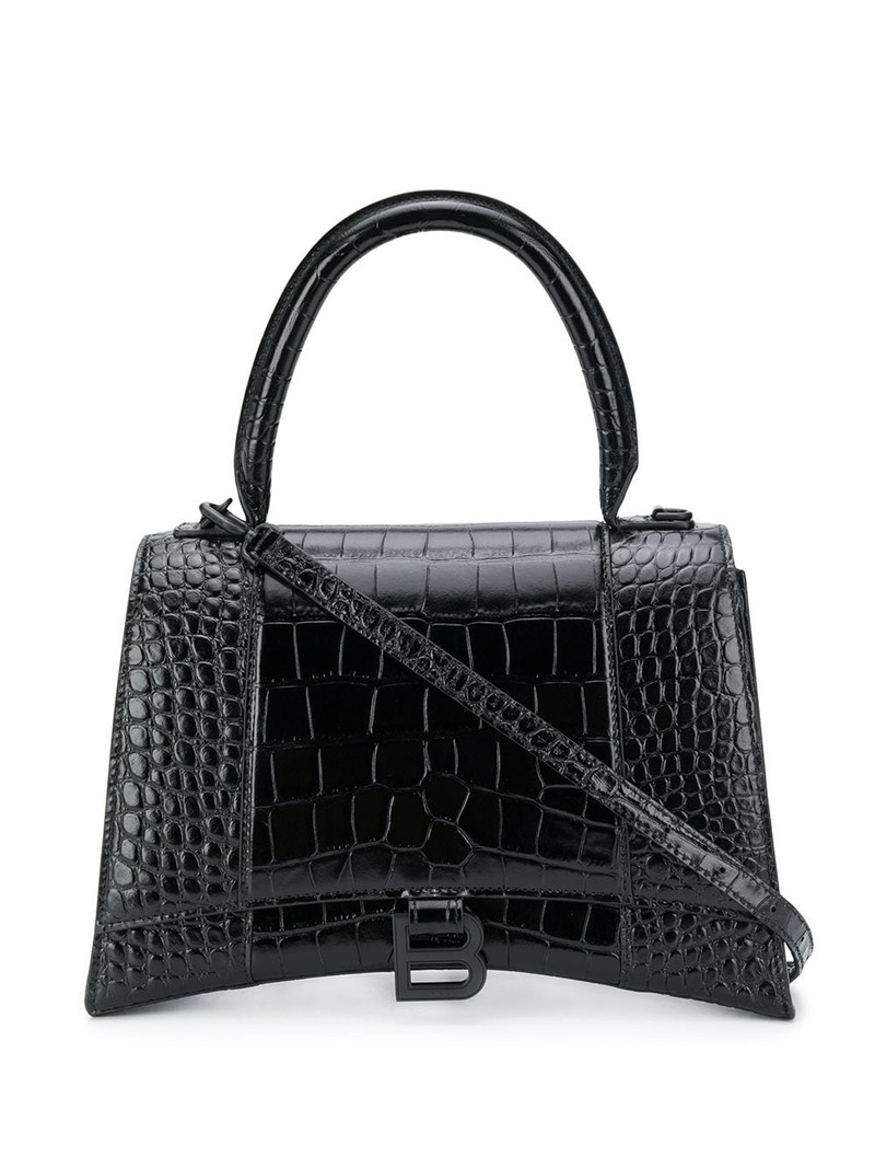 croc embossed effect tote bag - 1