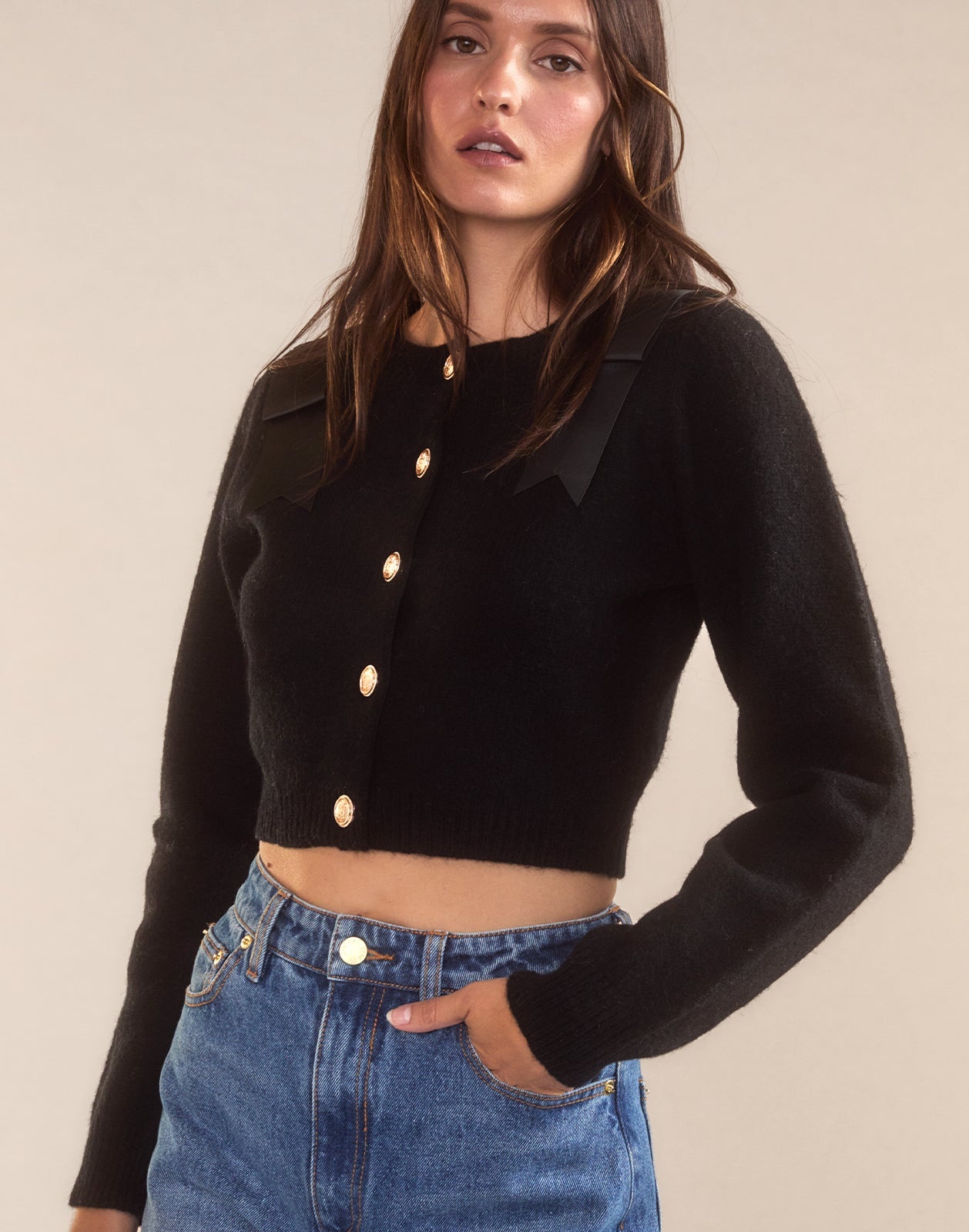 Ivy Cropped Wool Cardigan - 3