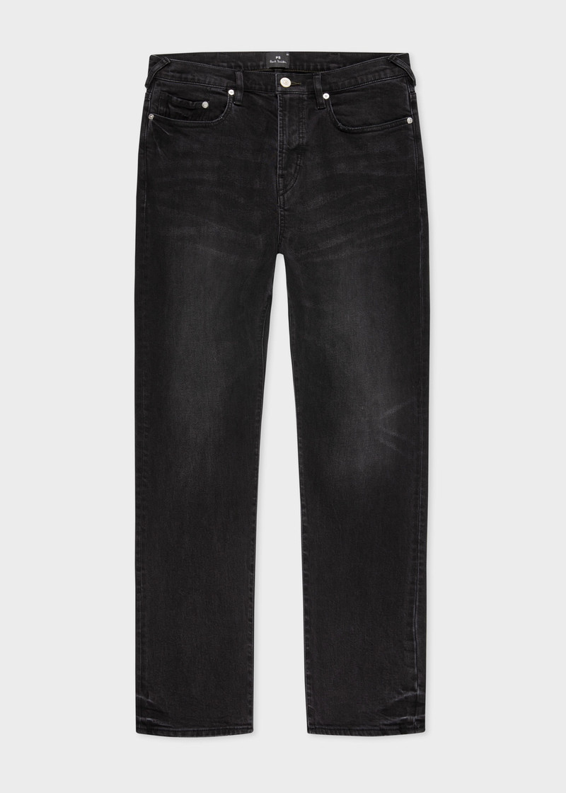 Tapered-Fit Mid-Wash Stretch Jeans 1