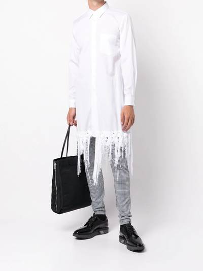 Comme des Garçons Homme Plus woven-frayed edge shirt outlook