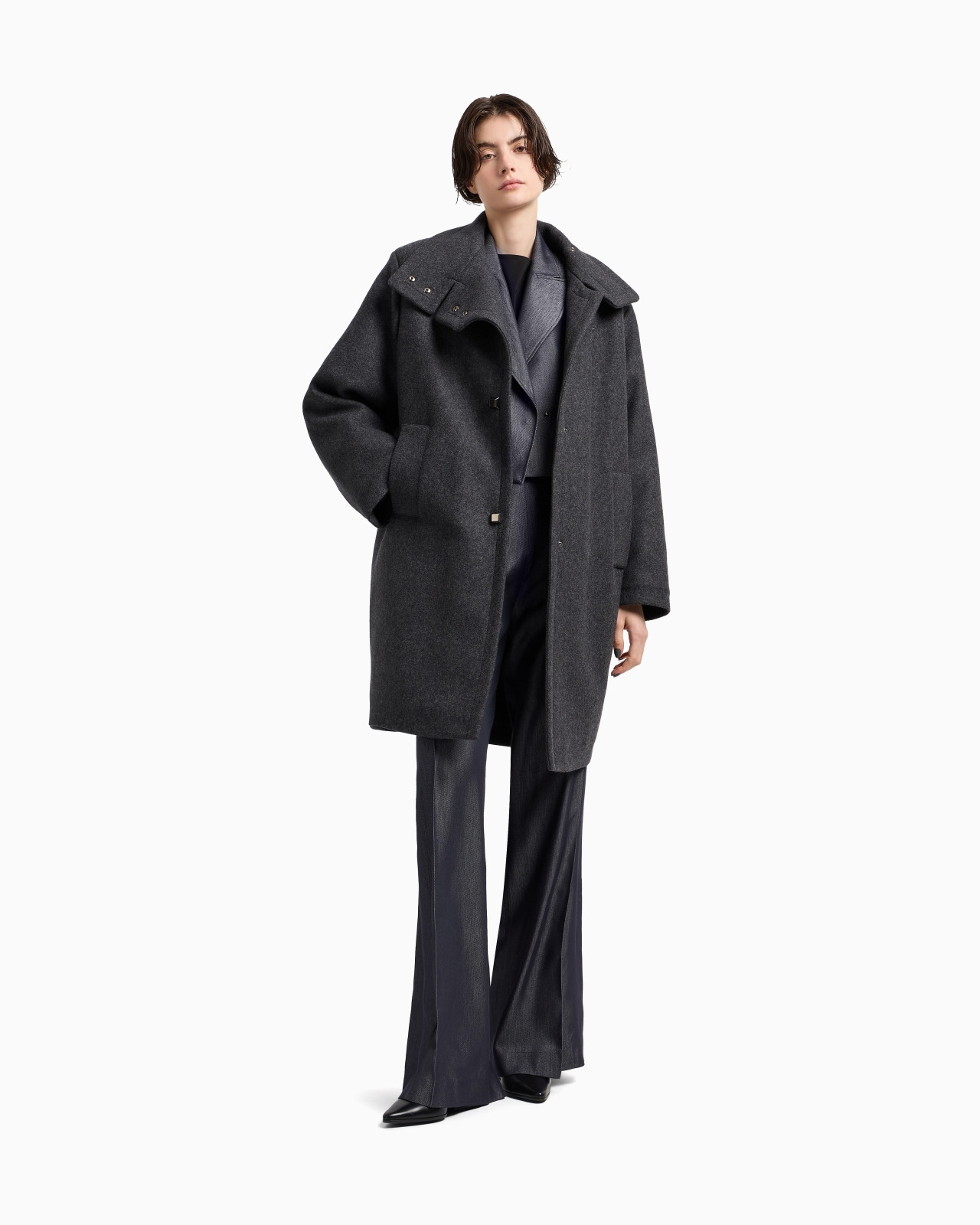 POLYGON CAPSULE COLLECTION YARN-DYED GABARDINE TROUSERS - 2