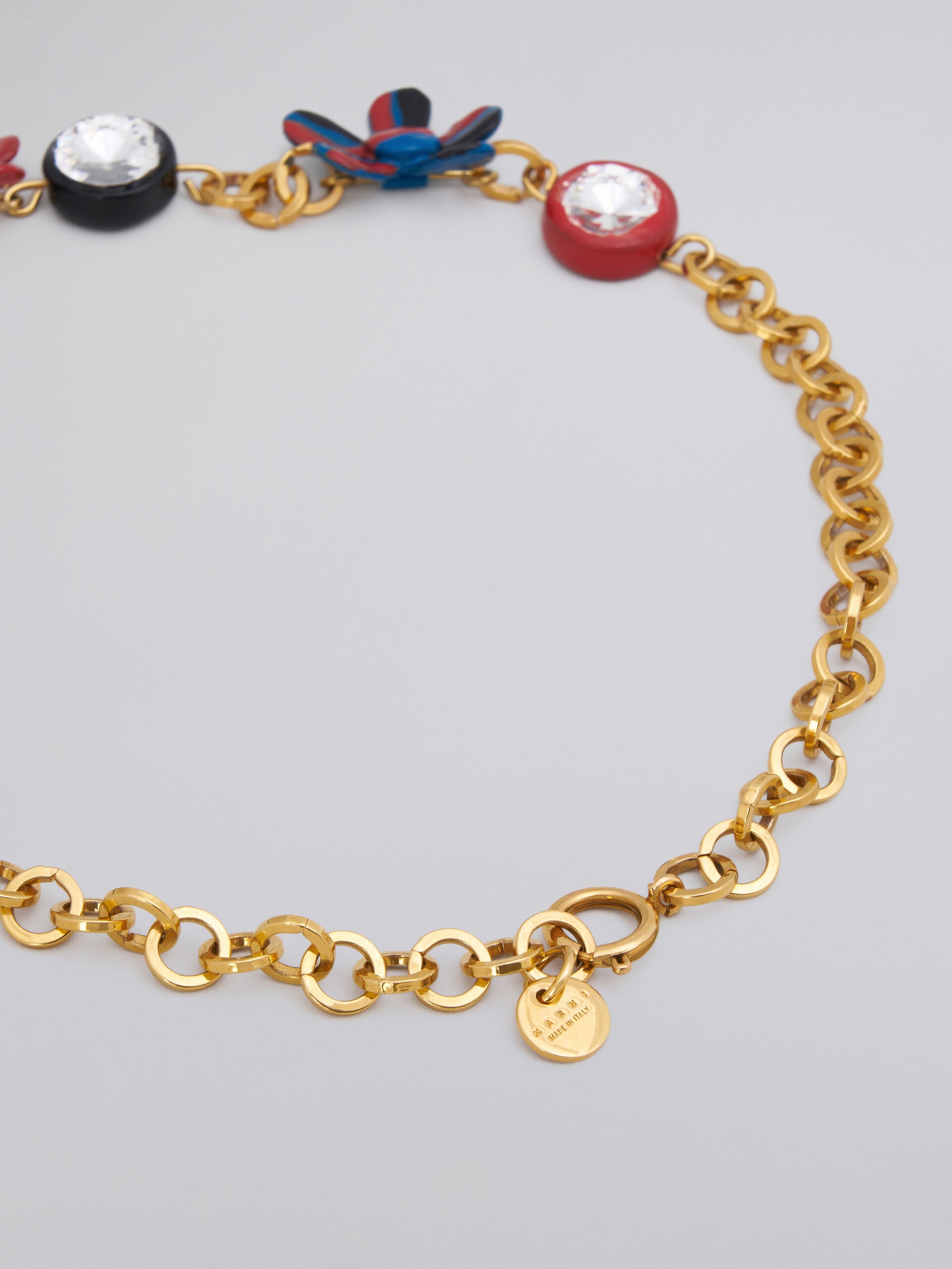 DAISY RED AND BLUE NECKLACE - 4