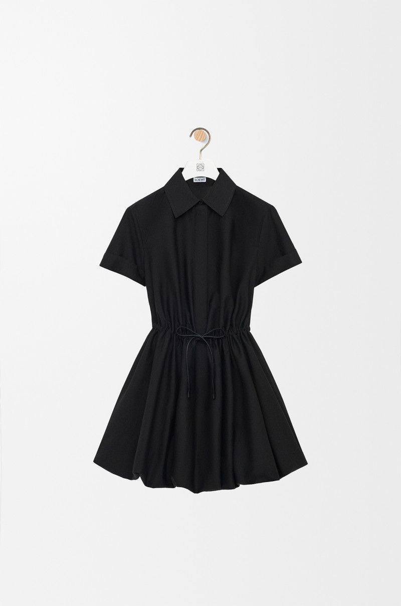 Short sleeve dress in cotton and silk 1