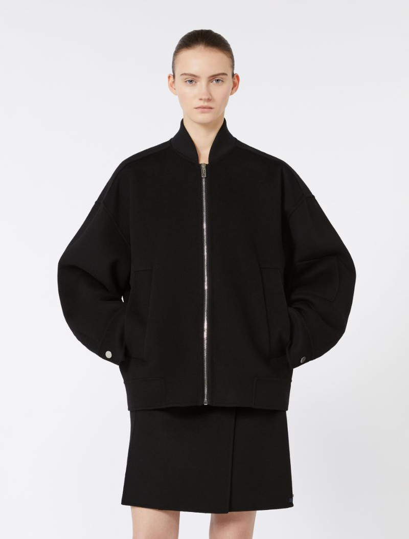 Oversized wool bomber jacket - black 6