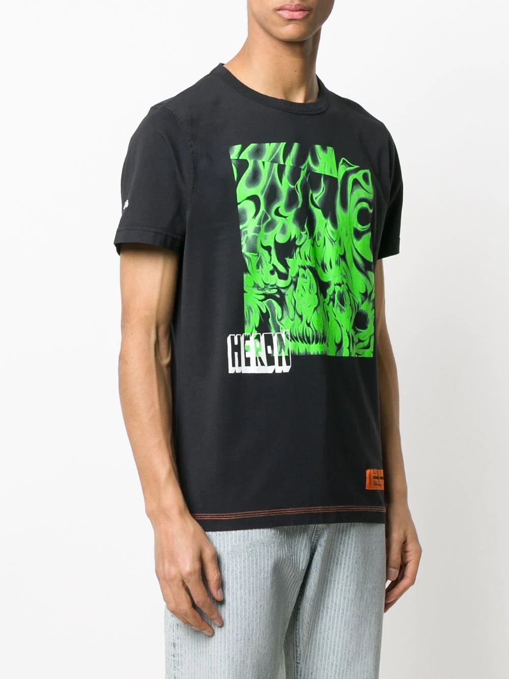 crew neck abstract print T-shirt - 3