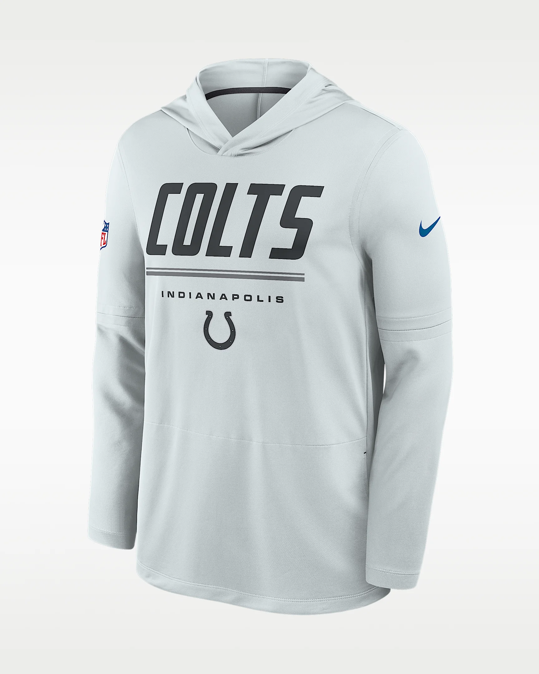 Indianapolis Colts Sideline Men's Nike Dri-FIT NFL Long-Sleeve Hooded Top - 1
